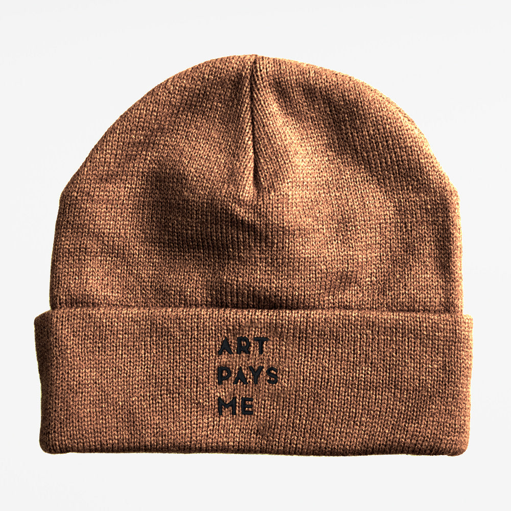 Canvas Brown Art Pays Me toque