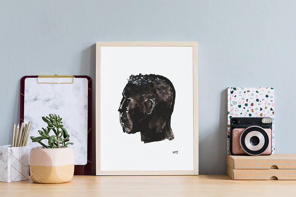 Head Study Print in a lifestyle setting