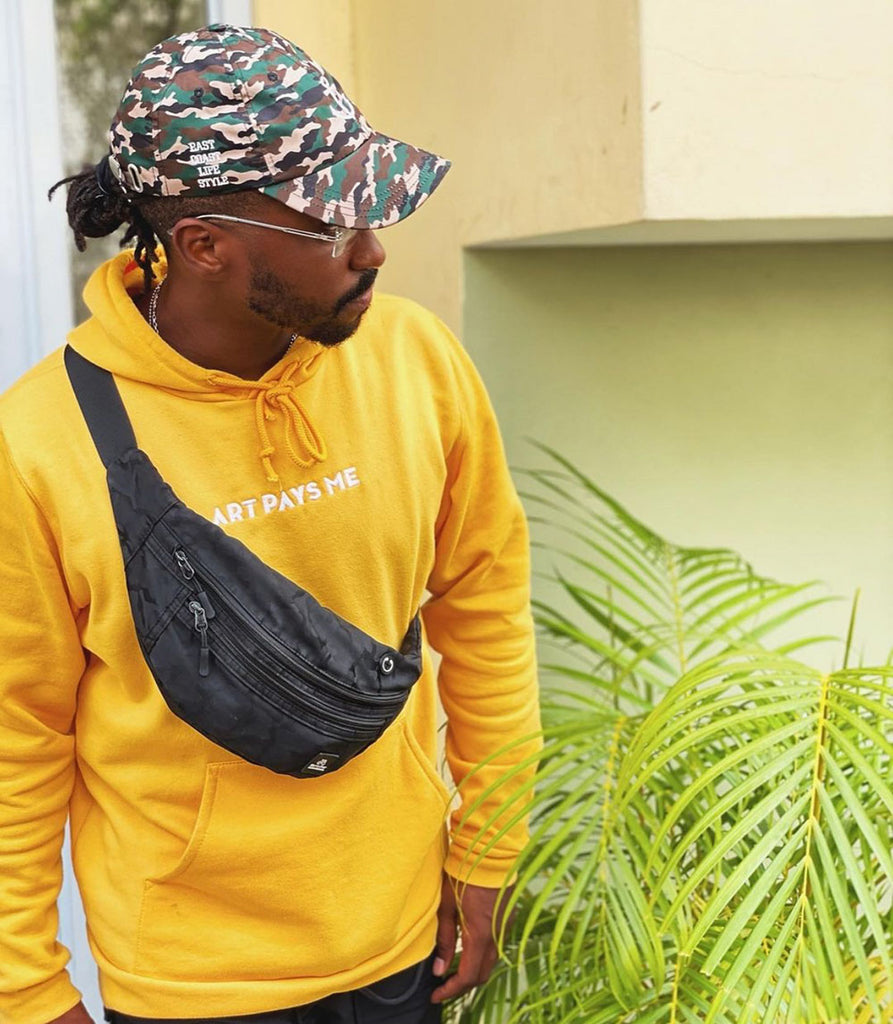 Logo Hoodie Embroidered, Yellow